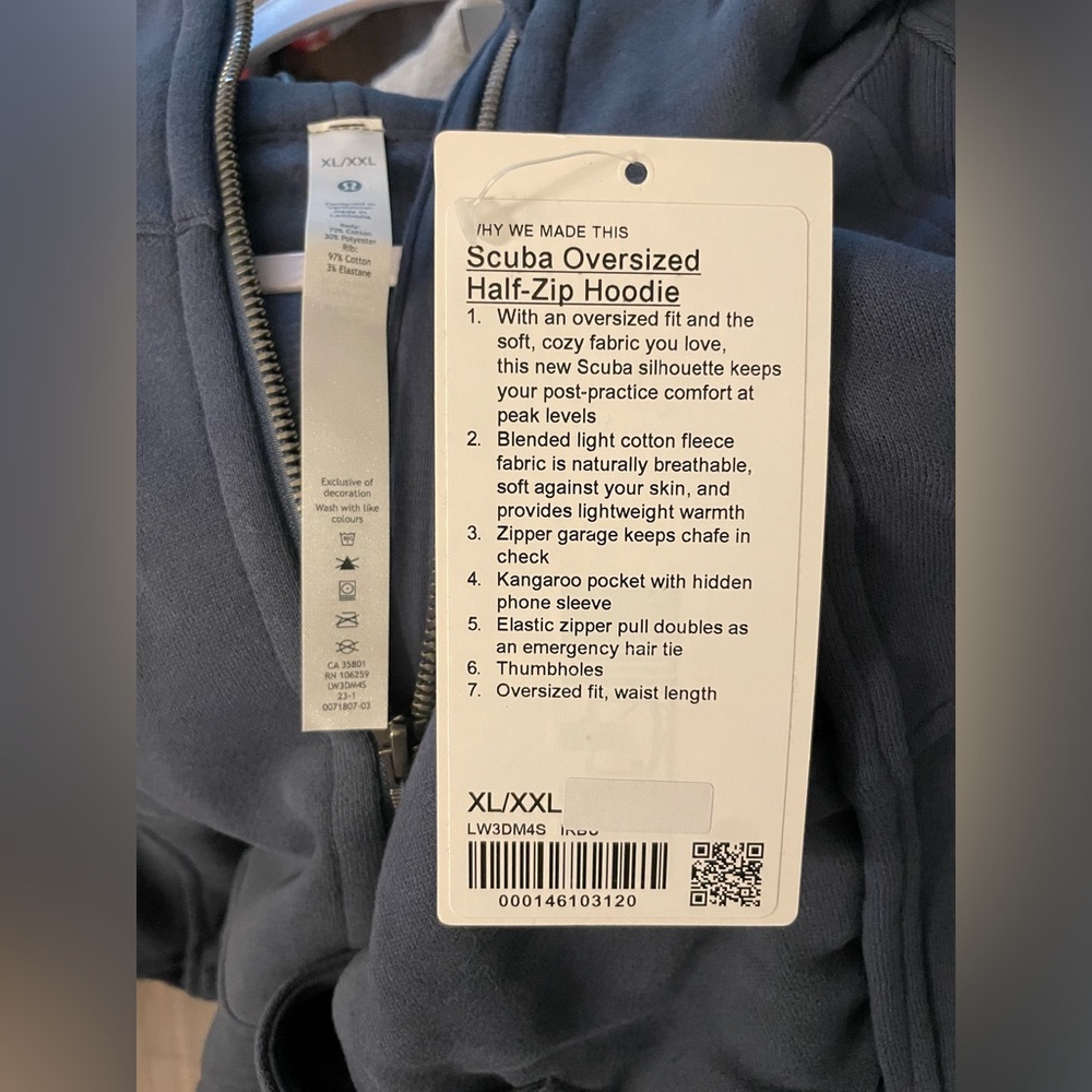 Lululemon Scuba Oversized Half-Zip Hoodie “Iron Blue” NWT - Picture 6 of 6